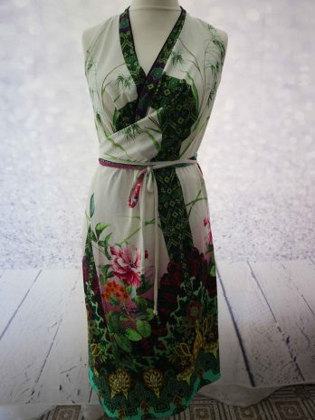 Wickelkleid Unikat Größe 36-40 in Floral Handmade NEU!