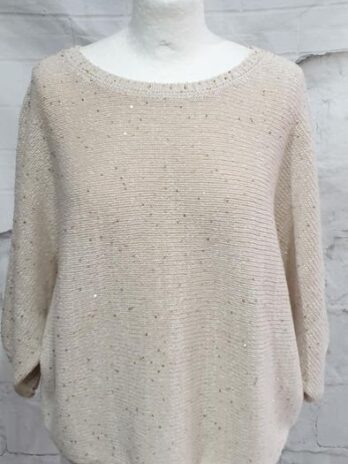 Pullover “ Comma “ Größe 38 in Beige/Pailletten