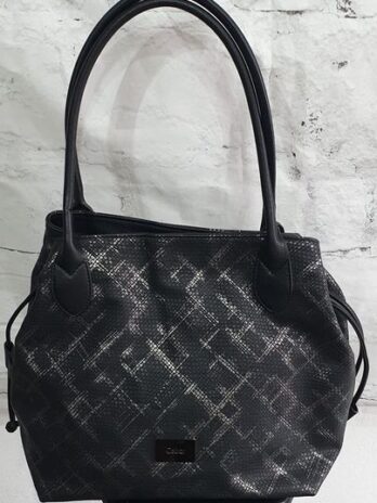 Tasche “ Gabor “ in Schwarz/Metallic NEU! Maße Breite ca 40cm Höhe ca 29cm