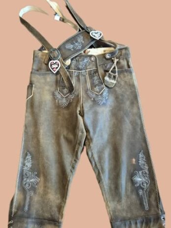 Trachtenlederhose „Alpin Deluxe“ Größe 38/40 in Braun NEU!
