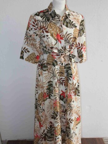 Kleid „Montego“ 42 in Grün|Floral gemustert