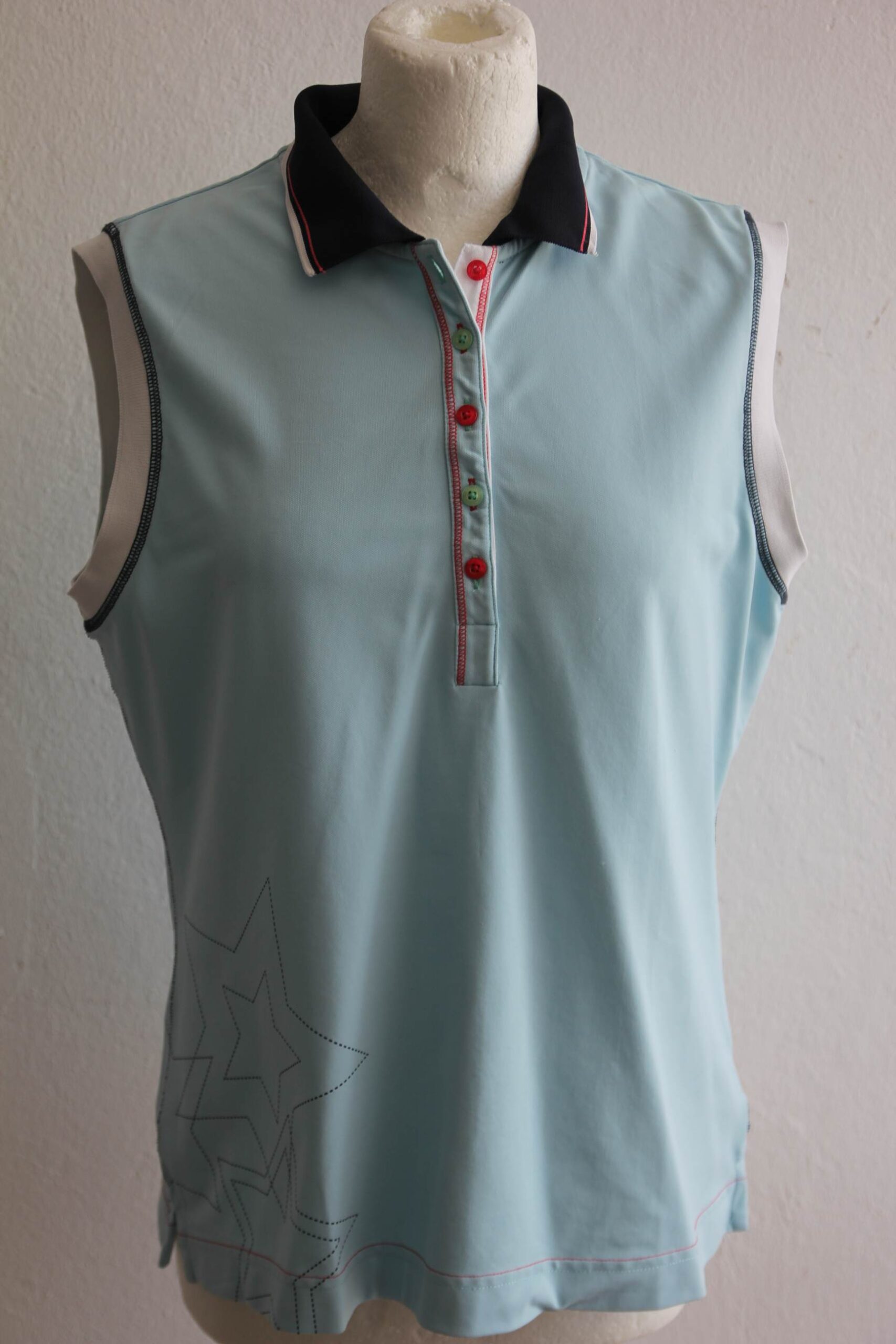 Poloshirt "Valiente" Größe 42 in Hellblau|Weiß 92% Polyamide