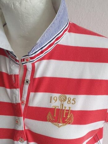 Poloshirt “ Tommy Hilfiger “ Größe 38 in Rot/Weiß gestreift
