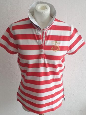 Poloshirt “ Tommy Hilfiger “ Größe 38 in Rot/Weiß gestreift