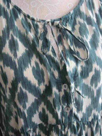 Kleid „Oysho“ 40 in Grün|Beige gemustert
