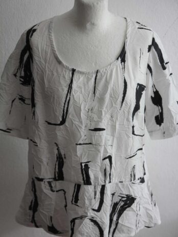 Bluse „Elli“ 36 in Weiß|Schwarz