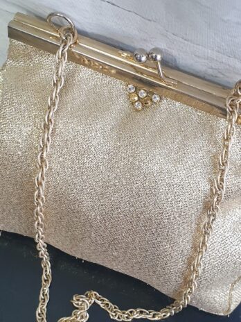 Balltasche “ Made in Italy “ in Gold Maße Breite ca 19cm Höhe ca 14cm