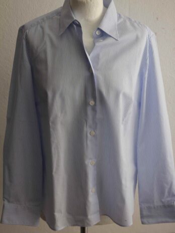 Bluse „Walbusch“Größe 38 in Hellblau|Weiß gestreift