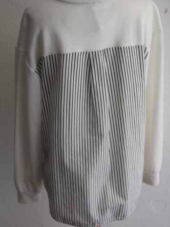 Sweater „Gerry Weber“ 38 in Weiß|Schwarz gestreift
