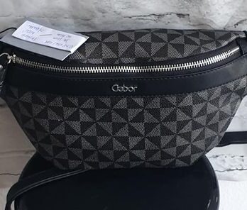 Tasche “ Gabor “ in Schwarz/Anthrazit gemustert NEU! Maße Breite ca 22cm Höhe ca 19cm