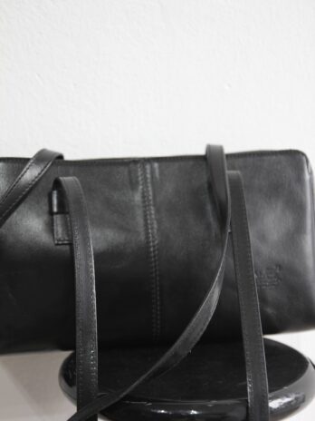 Ledertasche „Max Moda“ Br. 33cm Hö. 19cm in Schwarz