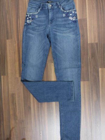 Jeans „Jones“ 36 in Blau bestickt