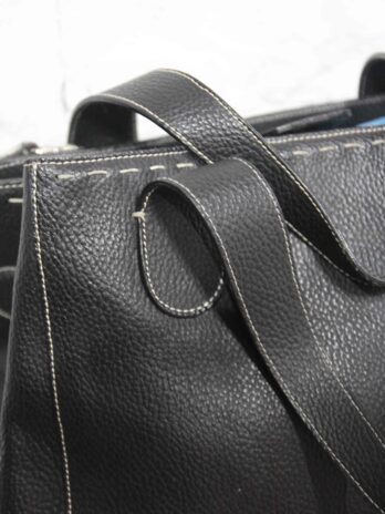 Tasche „Made in Italy“ Br. 35cm Hö. 24cm in Schwarz Leder