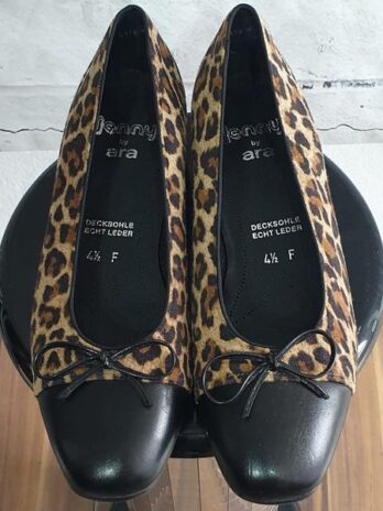 Ballerinas “ ARA “ Größe 37,5 in Schwarz/Animalprint/Leder NEU!