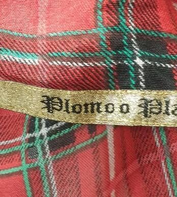 Schal “ Plomo o Plata “ in Rot/kariert Grau/Camouflage