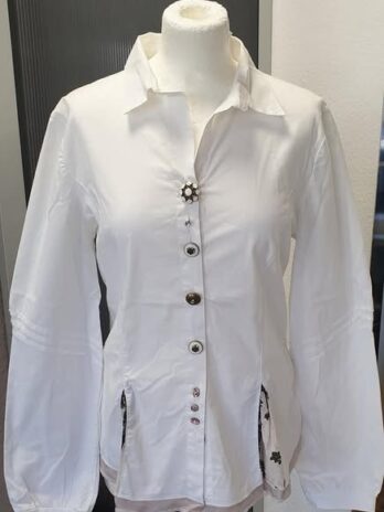 Bluse “ Bottega “ Größe 38 in Weiß 94% Baumwolle
