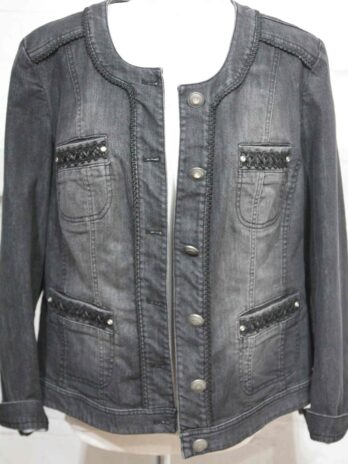 Jeansjacke „Bonita“ 42 in Anthrazit