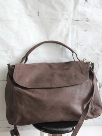 Tasche „Gianni Chiarini“ Br. 46cm Hö. 34cm in Dunkelbraun Leder