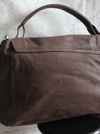 Tasche „Gianni Chiarini“ Br. 46cm Hö. 34cm in Dunkelbraun Leder