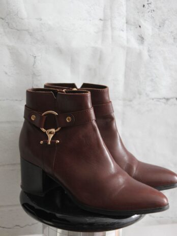 Booties „Poe“ 37 in Dunkelbraun Leder