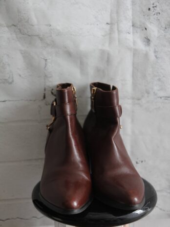 Booties „Poe“ 37 in Dunkelbraun Leder