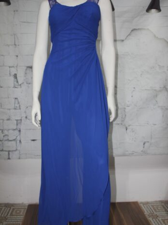 Ballkleid mit Stola „Fashion New York by JLOS“Größe 36 in Royalblau mit Spitze