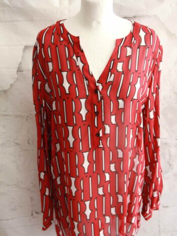 Bluse „Jones“Größe 38 in Rot|Weiß|Schwarz NEU!