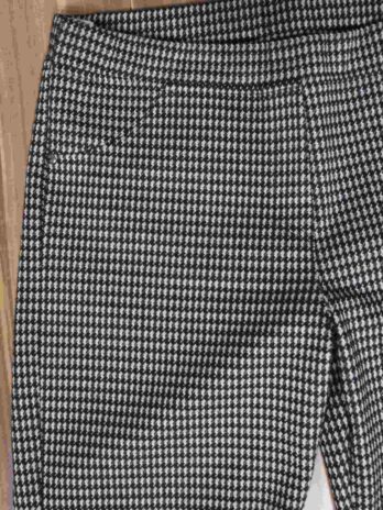 Hose „Toujours Femme“Größe 42 in Schwarz|Weiß gemustert elastischer Bund