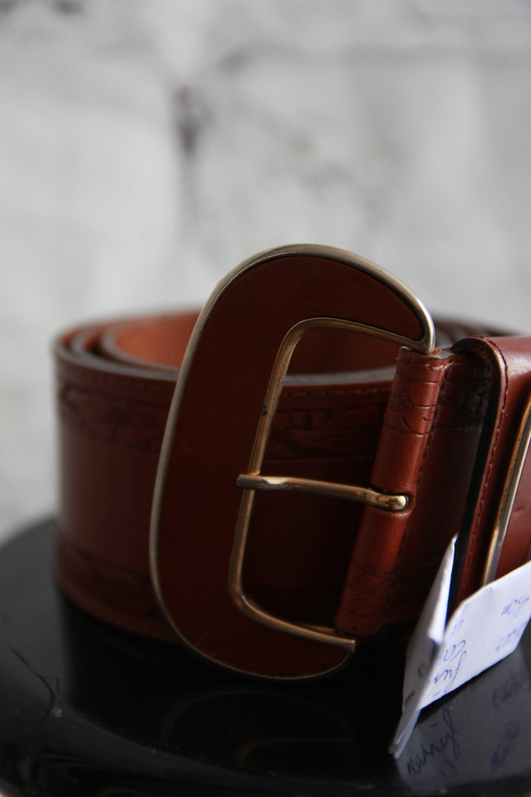 Gürtel " Jones " in Cognac/Leder Länge ca 95cm – Bild 2