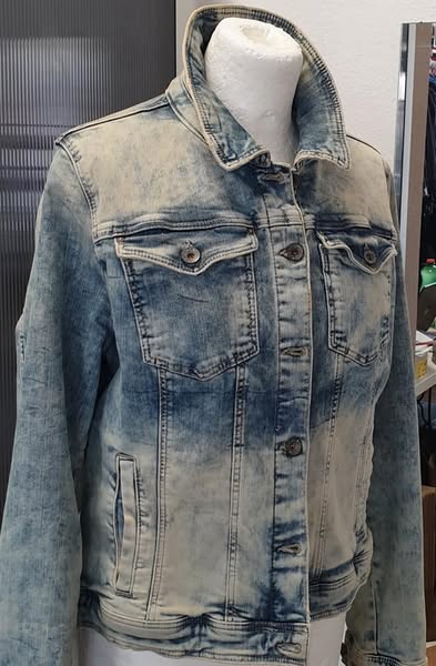 Jeansjacke " Comma " Größe 38 in Blau/Stonewashed – Bild 2