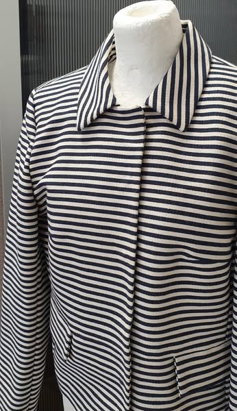 Blazer " Zero " Größe 38 in Blau/Weiß gestreift 85% Baumwolle 5% Viscose – Bild 2