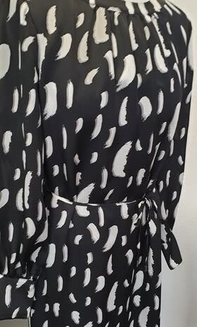 Kleid “ Comma “ Größe 38 in Schwarz/Grau/Hellgrau gemustert NEU!