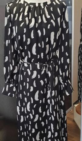 Kleid “ Comma “ Größe 38 in Schwarz/Grau/Hellgrau gemustert NEU!