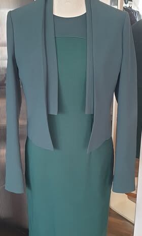 Etuikleid+Blazer “ Hugo Boss “ Größe 34/36 in Tannengrün NEU!