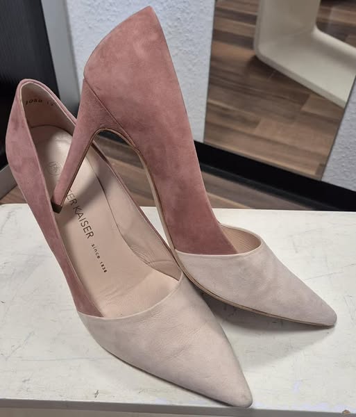 High-Heels " Peter Kaiser " Größe 39,5 in Taupe/Rosa/Leder – Bild 2