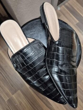 Mules “ Sergio Todzi “ Größe 42 (klein geschnitten) in Schwarz/Leder