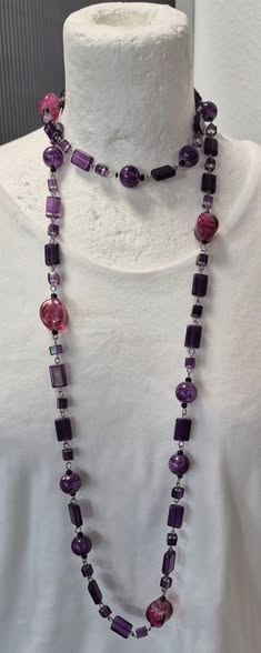 Kette " Bijou Brigitte " in Lila/Pink