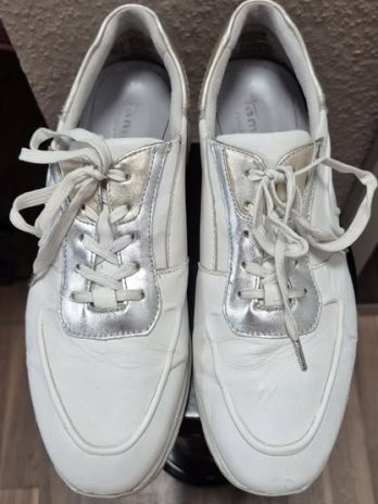 Sneakers “ Tamaris “ Größe 41 in Weiß/Silber/Gold/Leder