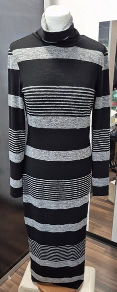 Strickkleid " Esprit " Größe S/M in Schwarz/Grau meliert