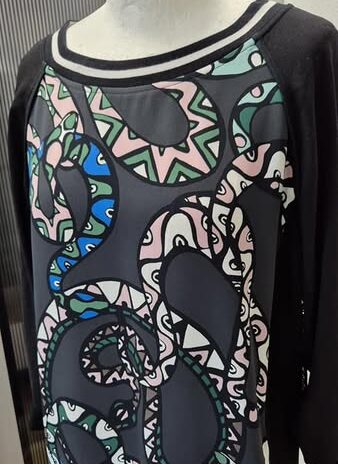 Kleid “ Marccain “ Größe 38/40 (N4) in Schwarz/Bunt gemustert