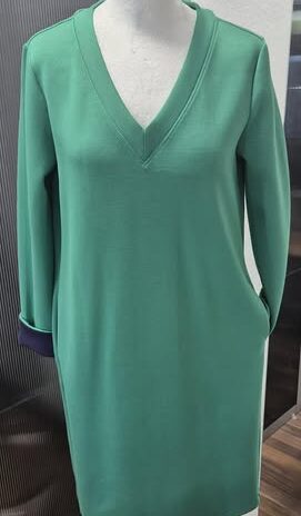 Sweaterkleid “ Tom Tailor “ Größe 38 in Smaragdgrün/Blau 42% Viscose