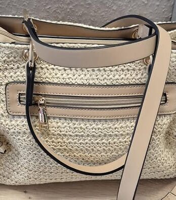Tasche “ Made in Italy “ in Beige/Bast NEU! Breite ca 30cm Höhe ca 25cm
