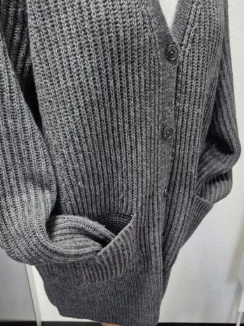 Strickweste “ Drykorn “ Größe M/L in Anthrazitgrau 30% Schurwolle 20% Alpaka