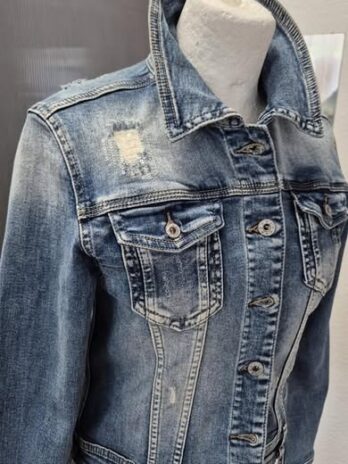 Jeansjacke “ Made in Italy “ Größe 36 in Blau/Pailletten Baumwolle
