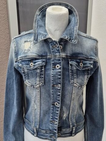 Jeansjacke “ Made in Italy “ Größe 36 in Blau/Pailletten Baumwolle