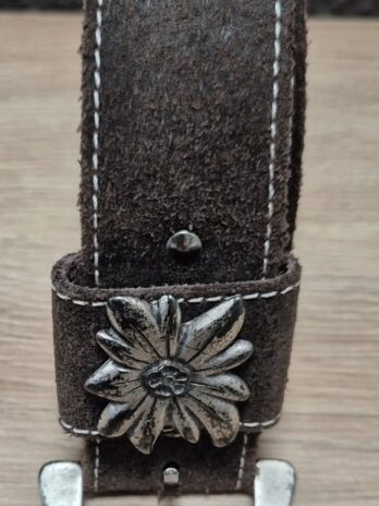 Trachtengürtel “ Baumann “ in Dunkelbraun/Leder Länge ca 70cm