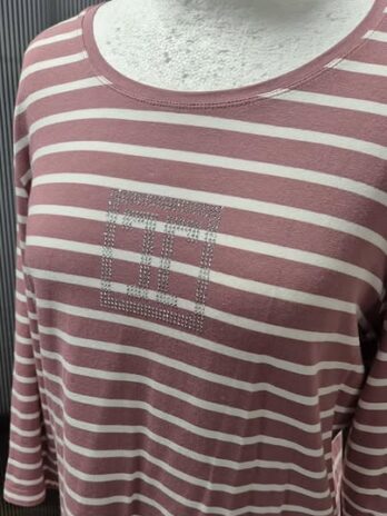 Shirt “ Jette Joop “ Größe 40 in Rosa/Weiß gestreift 95% Viscose