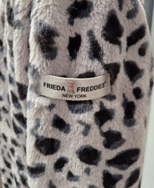 Mantel " Frieda & Freddies " Größe 36 in Taupe/Animalprint Webpelz Fake-Fur – Bild 3