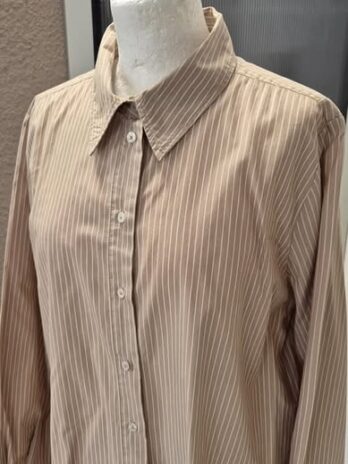 Bluse “ Opus “ Größe 42 in Camel/Weiß gestreift Baumwolle