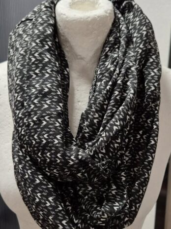 Loop “ Tom Tailor Denim “ in Schwarz/Offwhite gemustert